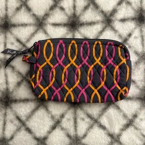 Vera Bradley travel cosmetic bag - new without tags - grey, pink & orange